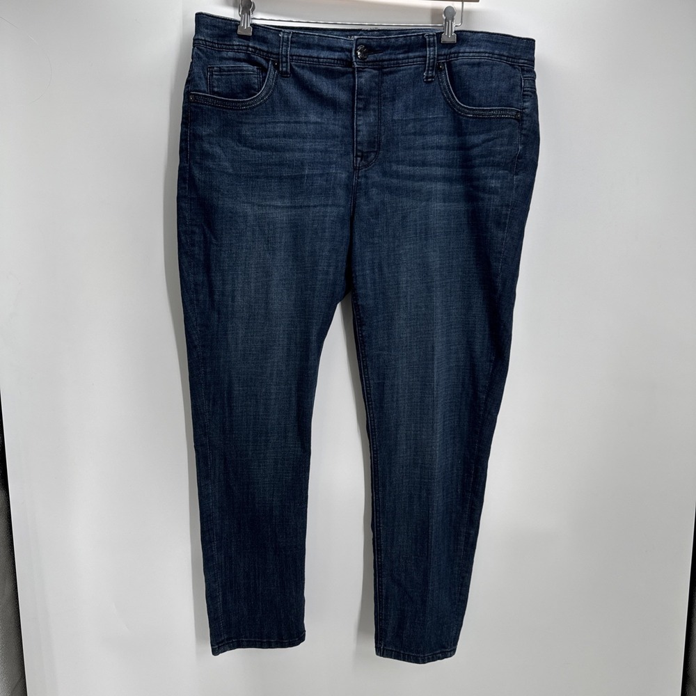 Melissa McCarthy Seven7 Jeans Women's Plus 20 Dark Wash Straight Stretch Denim